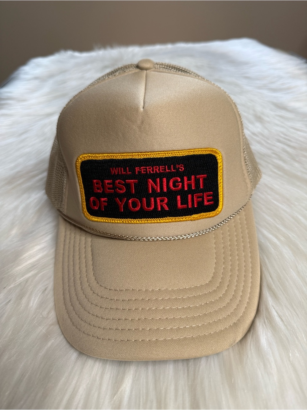 Aviator Nation Will Ferrell Tan Mesh Trucker Hat